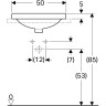 Раковина встраиваемая GEBERIT VARIFORM 40x50 см 500.711.01.2 без отверстия перелива